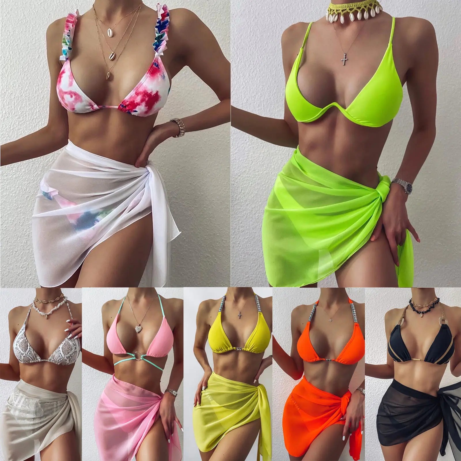 Chiffon Summer Beach Wrap Stylish Swimwear