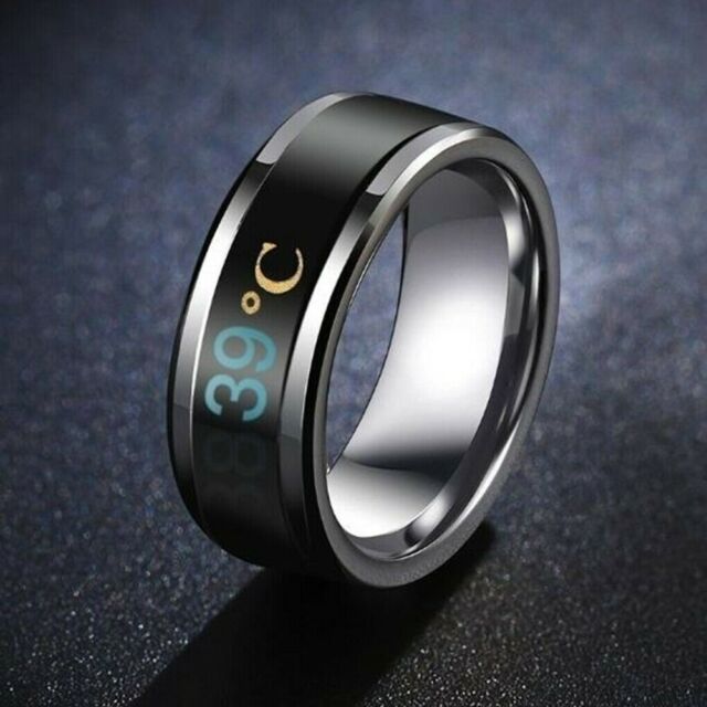 New Blue Black Silver Color Stainless Steel Mood Emotion Feeling Intelligent Temperature Sensitive Rings for men and women